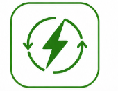 Green renewable energy icon